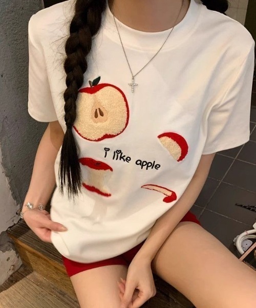 tシャツ ライティングロゴ刺しゅうTシャツ レディース tシャツ T-GRAPHICS ロゴ刺繍Tシャツ レディース : ZOZOTOWN