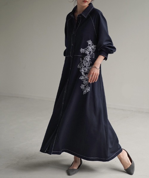 HUG.U（ハグユー） ワンピース 刺繍シャツワンピース : ZOZOTOWN Yahoo