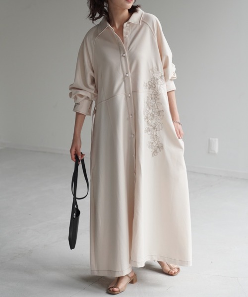 HUG.U（ハグユー） ワンピース 刺繍シャツワンピース : ZOZOTOWN Yahoo