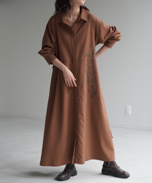 HUG.U（ハグユー） ワンピース 刺繍シャツワンピース : ZOZOTOWN Yahoo