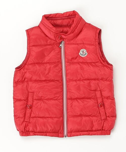 MONCLER」 「KIDS」ワンポイントダウンベスト - レッド キッズ 