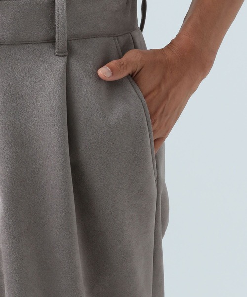 BAYFLOW パンツ クラフトスエードワイドパンツ メンズ