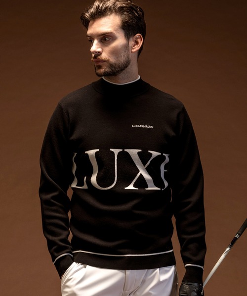 セーター ニット LUXEAKMPLUS(リュクスエイケイエムプラス)ゴルフ ビックロゴモックネックニット メンズ | LUXE AKM PLUS | 02