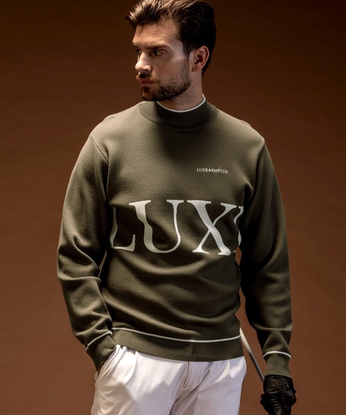 セーター ニット LUXEAKMPLUS(リュクスエイケイエムプラス)ゴルフ ビックロゴモックネックニット メンズ | LUXE AKM PLUS | 18