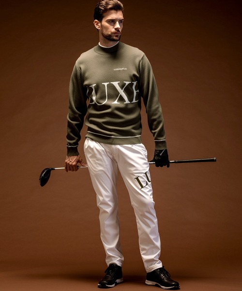 セーター ニット LUXEAKMPLUS(リュクスエイケイエムプラス)ゴルフ ビックロゴモックネックニット メンズ | LUXE AKM PLUS | 23