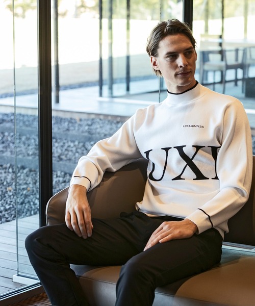 セーター ニット LUXEAKMPLUS(リュクスエイケイエムプラス)ゴルフ ビックロゴモックネックニット メンズ | LUXE AKM PLUS | 04