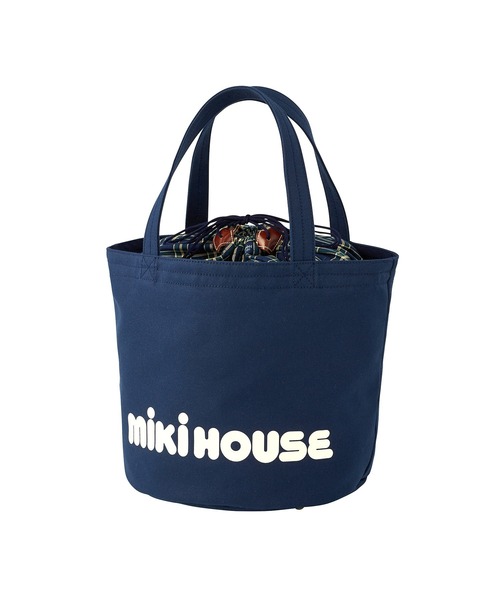 MIKI HOUSE（ミキハウス） レッスンバッグ バケツ型 ロゴトートバッグ