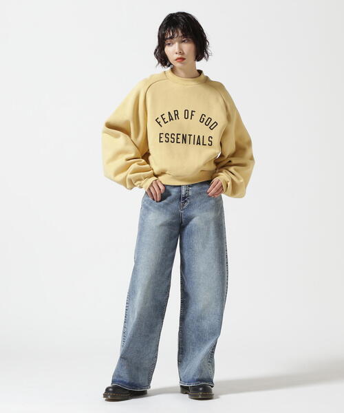 トレーナー スウェット Fear of God ESSENTIALS/FOG エッセンシャルズ/FLEECE CROPED CREWNECK レディー FOG ESSENTIALS トレーナー スウェット Fear of God ESSENTIALS