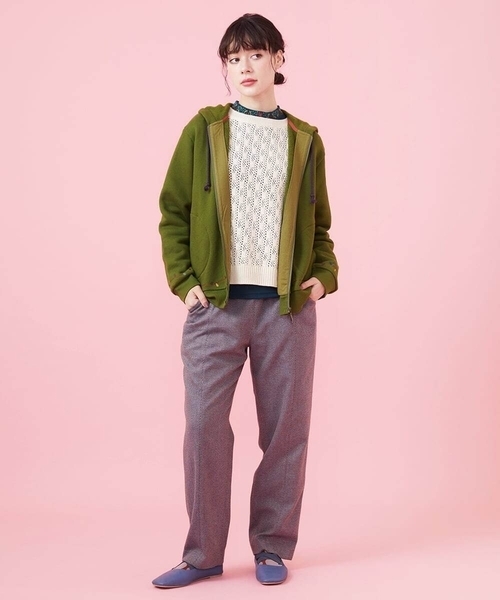 Jocomomola（ホコモモラ） パンツ Mucho hilo ツイードテーパード