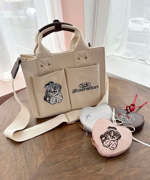 MAJESTIC LEGON ポーチ SZKコラボ ハートチャームポーチ レディース