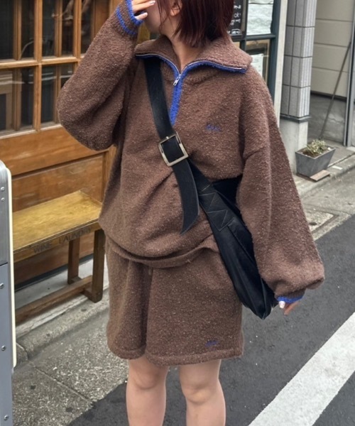 nemne（ネンネ） パンツ 「keel」ブークレニットショートパンツ