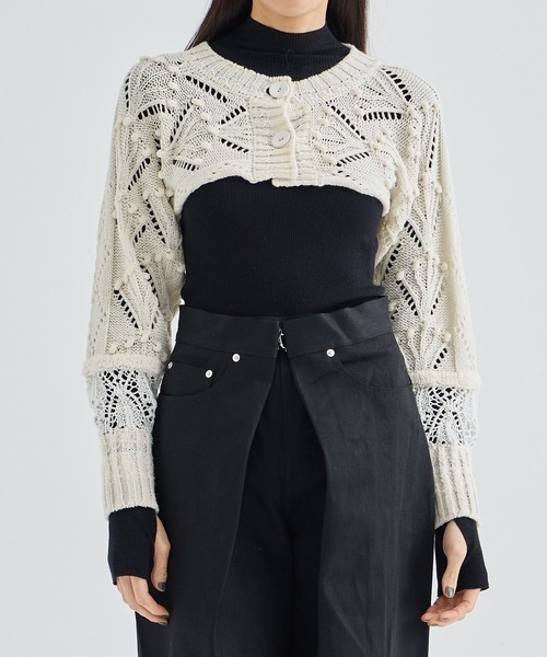 カーディガン 「ODAKHA/オダカ」crazy mini cardigan/ショートカーディガン レディース