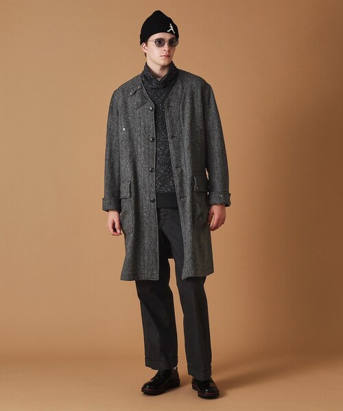 40CARATS&525 BY TAKEO KIKUCHI ノーカラーコート コート ウール