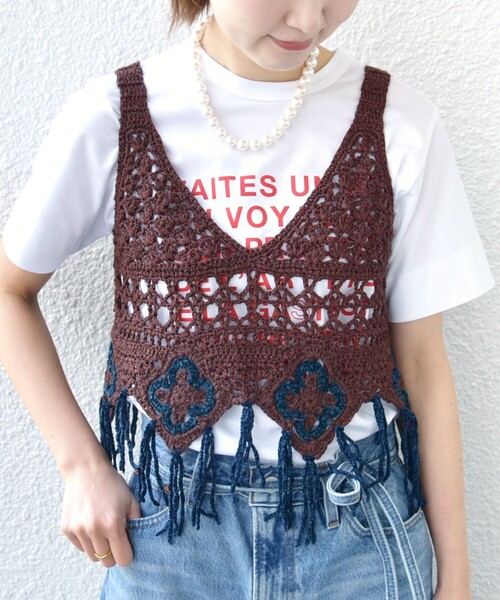 ニット セーター LOGAN KNITTING MILLS:「手洗い可能」モール ビスチェ レディース LOGAN knitting mills ニット セーター KNITTING MILLS:「手洗い