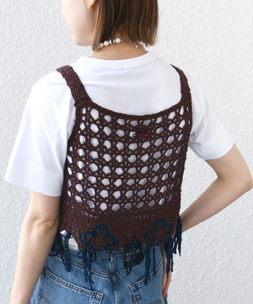ニット セーター LOGAN KNITTING MILLS:「手洗い可能」モール ビスチェ レディース LOGAN knitting mills ニット セーター KNITTING MILLS:「手洗い