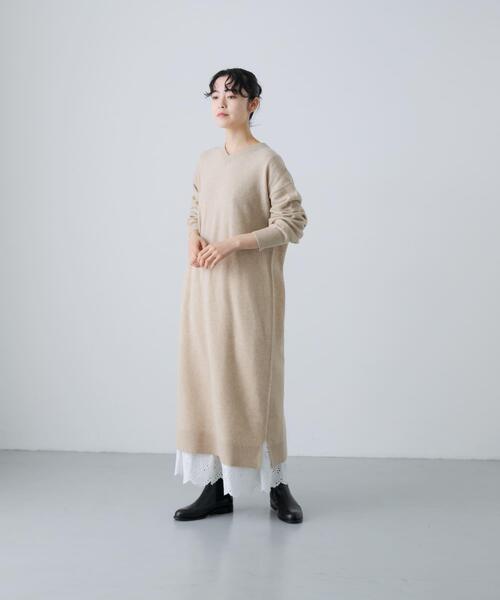 かぐれ Vネックウールニットワンピース かぐれ ワンピース Vネックウールニットワンピース : ZOZOTOWN Yahoo