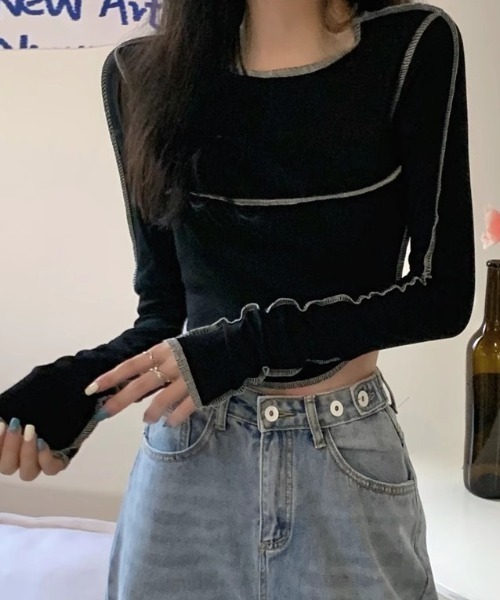 tシャツ カラーステッチ刺繍ロングＴシャツ レディース スカ刺繍ロングTシャツ「DRAGON」 テーラー東洋 TT69470 和柄