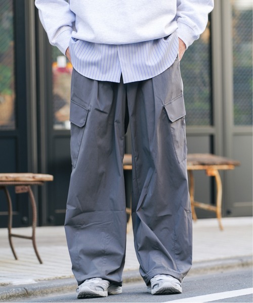 RAGEBLUE（レイジブルー） カーゴパンツ サイドライン/ナイロンワイド