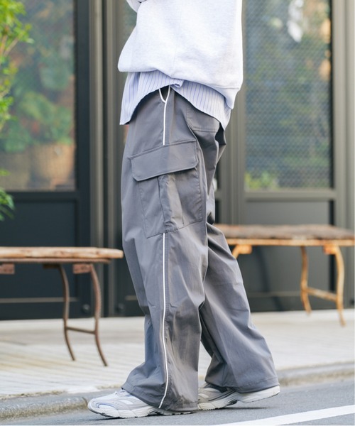 RAGEBLUE（レイジブルー） カーゴパンツ サイドライン/ナイロンワイド