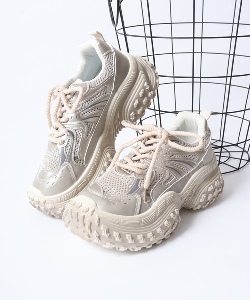 LOVEHUNTER スニーカー チャンキーメッシュ レディース