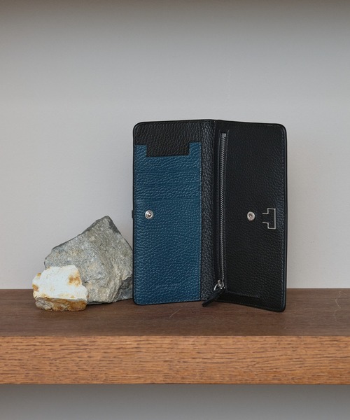 新品イアクッチ アバ ロングウォレット CERVO サックスブルー　財布 IACUCCI（イアクッチ） 長財布 財布 アバ バイカラーロングウォレット