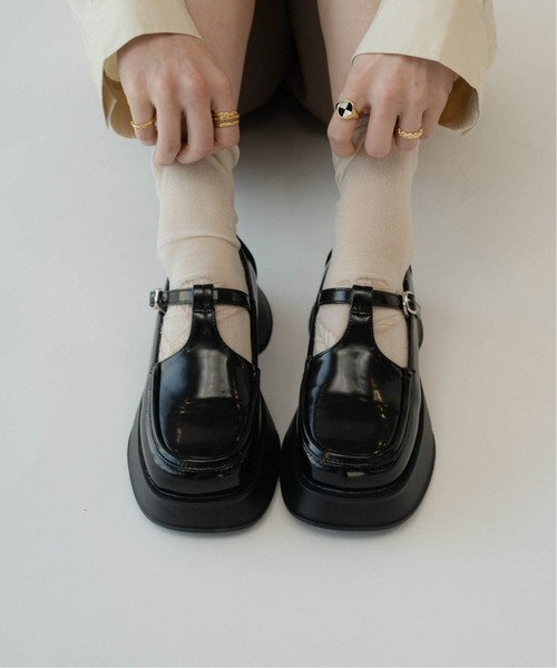 Knouth Marf ブラック プラットフォーム ローファー22.5ｃｍ相当 Knuth Marf ローファー platform loafers レディース : ZOZOTOWN