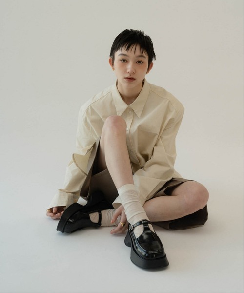 Knouth Marf ブラック プラットフォーム ローファー22.5ｃｍ相当 Knuth Marf ローファー platform loafers レディース : ZOZOTOWN