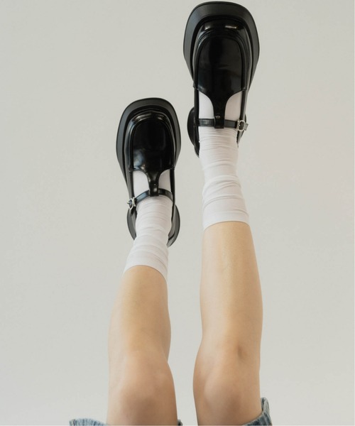 Knouth Marf ブラック プラットフォーム ローファー22.5ｃｍ相当 Knuth Marf ローファー platform loafers レディース : ZOZOTOWN