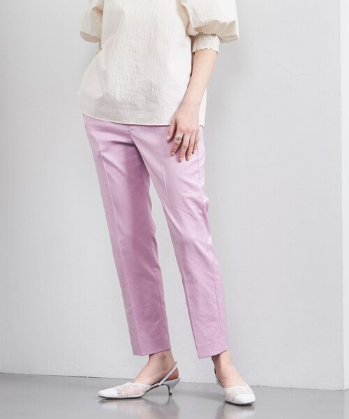 現行品　新品同様　UNITED ARROWS シャイニースリム パンツ　アローズ UNITED ARROWS スラックス パンツ シャイニー スリム レディース