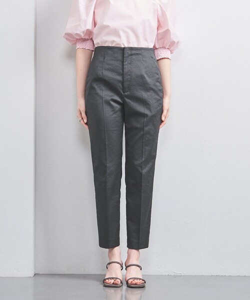 UNITED ARROWS スラックス パンツ シャイニー スリム レディース