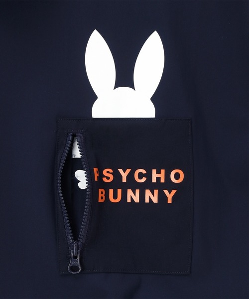 Psycho Bunny tシャツ 「GOLF」 ポケットバニー モックネックT