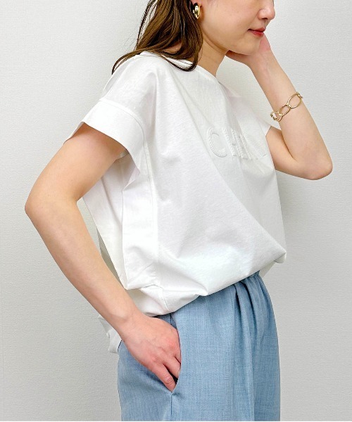 LUGIVA ルギヴァ エンボスロゴTシャツ SALE LUGIVA tシャツ エンボスロゴTシャツ レディース : ZOZOTOWN