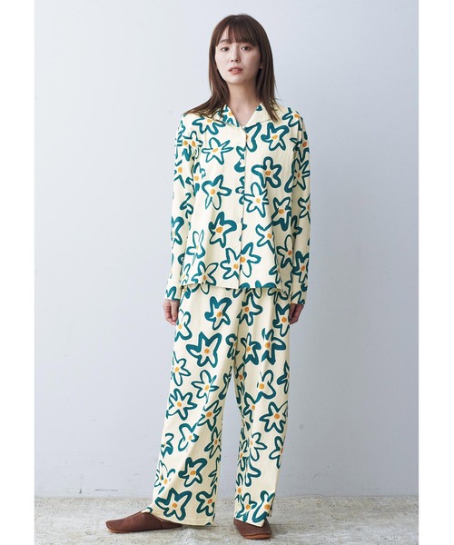MEDE19F パジャマ ルームウェア MEDE19F 夏の花パジャマ
