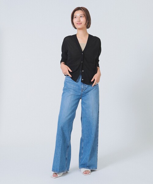 Demi-Luxe BEAMS ニット セーター シアー Vネック カーディガン