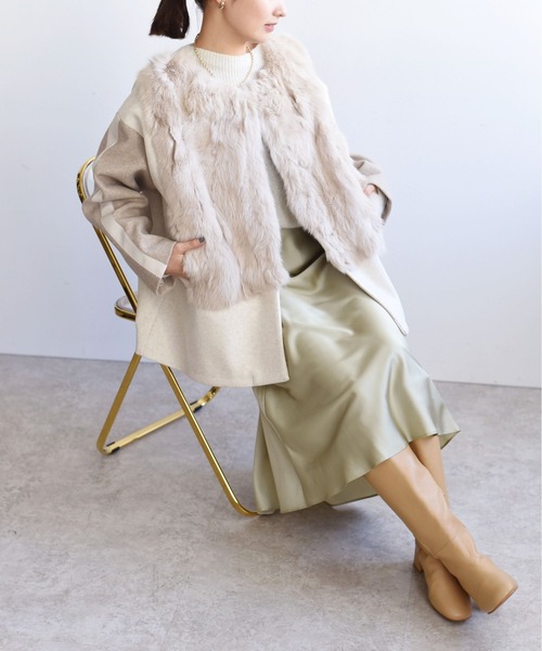 Eimee Law（エイミーロウ） ノーカラージャケット 38 ブラウン