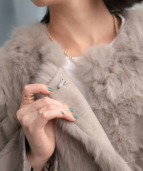 Eimee Law（エイミーロウ） ノーカラージャケット 38 ブラウン