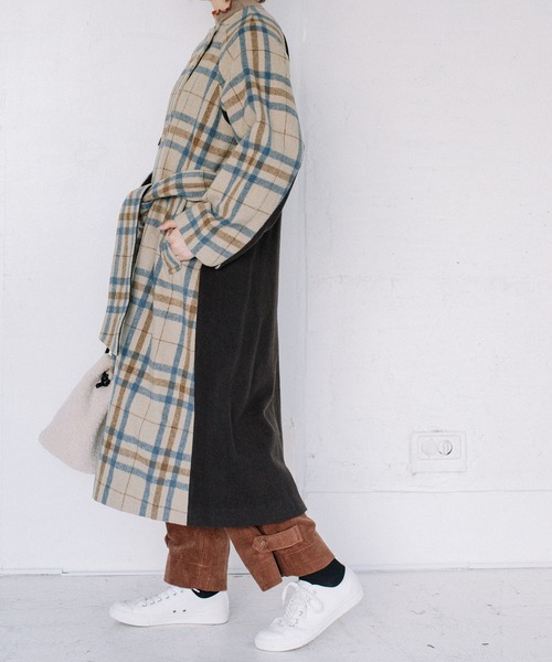 「POU DOU DOU」 ノーカラーコート 3 ベージュ レディース_画像5