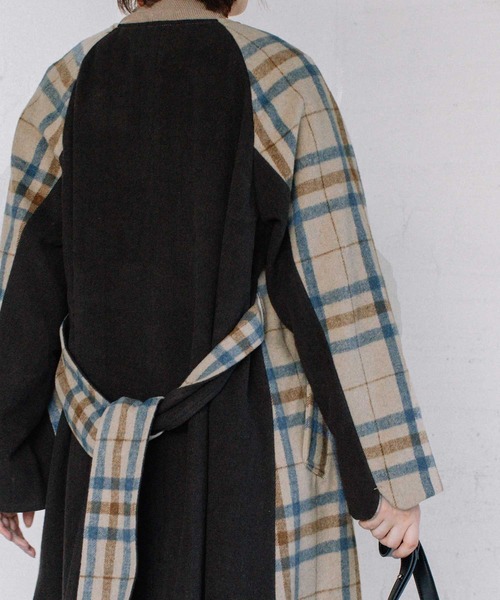 「POU DOU DOU」 ノーカラーコート 3 ベージュ レディース_画像7