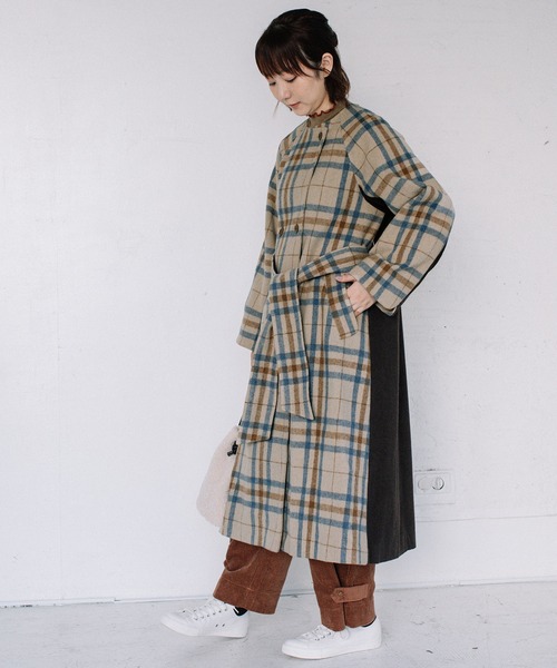 「POU DOU DOU」 ノーカラーコート 3 ベージュ レディース_画像9