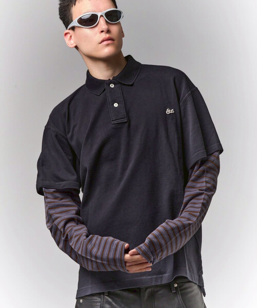 ERL ブラック ポロシャツ ERL ブラック ポロシャツ 【公式通販】