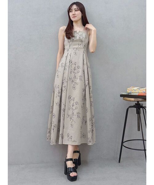 店内商品がすべてレジにて半額！！ MERCURYDUO ワンピース リネンライクバックレースアップキャミ ワンピース