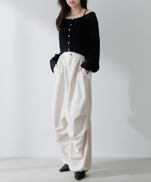 cropped sheer cardigan（クロップドシアーカーディガン） カーディガン cropped sheer cardigan（クロップドシアー