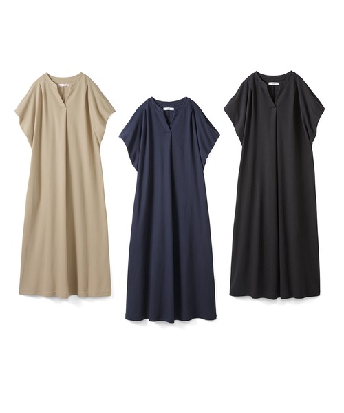 「IEDIT」 半袖ワンピース MEDIUM ネイビー レディース