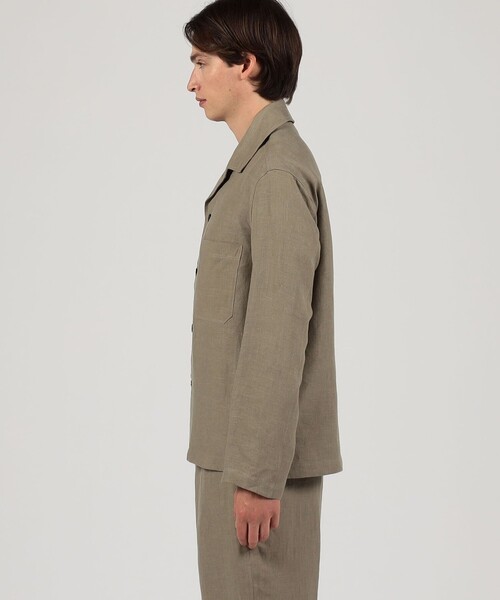 ジャケット・アウター TRANSIT UOMO linen fade Jacket TOMORROWLAND（トゥモローランド） ブルゾン アウター ベルジャン