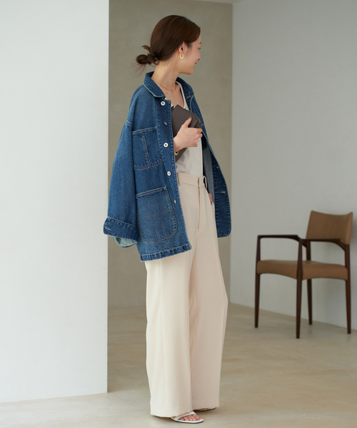 plage スラックス パンツ 「追加」washable straight 3