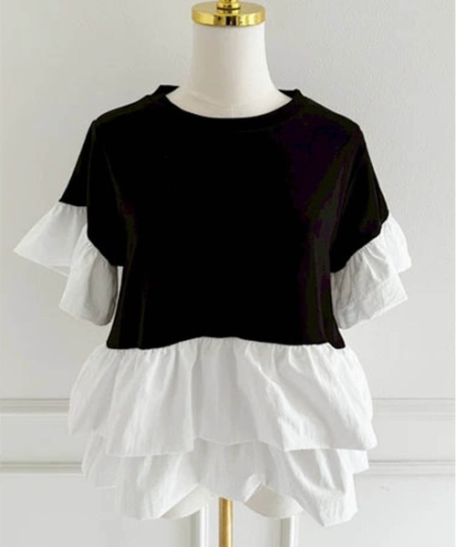 Myu（ミュー） tシャツ ダブルバルーン裾フレアトップス レディース