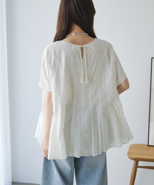 pual ce cin 「PUAL CE CIN」 半袖ブラウス FREE オフホワイト