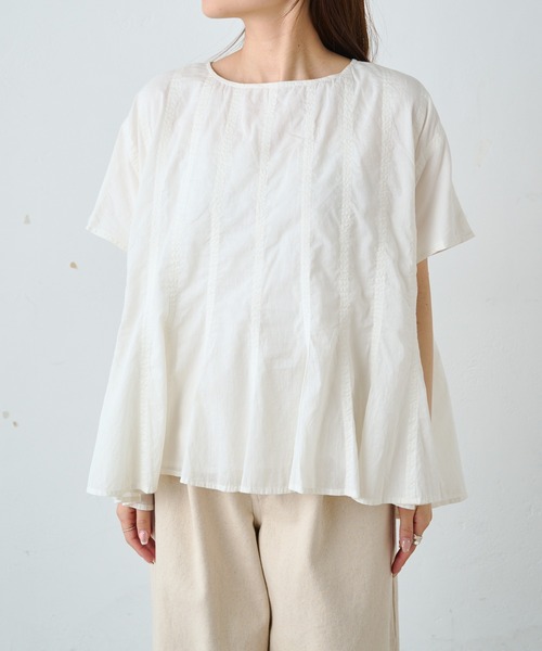 pual ce cin 「PUAL CE CIN」 半袖ブラウス FREE オフホワイト