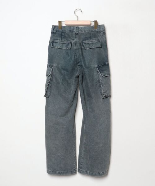 Adrer デニムブルー カーゴパンツ 多ポケット ADRER 「ADRER」 加工デニムパンツ M ブルー メンズ : ZOZOTOWN