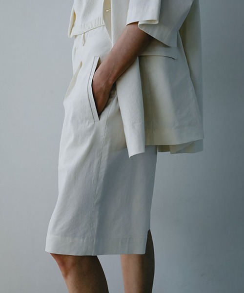 ETRE TOKYO（エトレトウキョウ） パンツ コットンリネンハーフパンツ